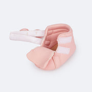 Bota de Bebê Pampili Nina Laço Rosa Glace - bota infantil com velcro