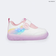 Tênis de Led Infantil Pampili Sneaker Luz Ursinhos Carinhosos Rosa
