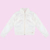 Jaqueta Infantil Pampili Corta Vento Quadriculada Off White