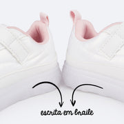 Tênis de Led Infantil Pampili Sneaker Luz Matelassê Comfy Branco