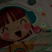Pijama Infantil Alakazoo Brilha no Escuro Sky Branco e Verde - brilha no escuro