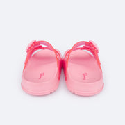 Chinelo Birken Infantil Pampili Fun Glee Glitter Rosa - traseira do chinelo 