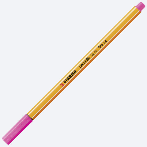 Caneta Stabilo Kit Point 88 2 Cores Preta e Pink - caneta pink
