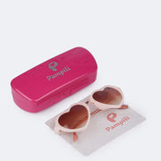 Óculos de Sol Infantil Feminino Pampili Coração Acetato Rosa - óculos de sol infantil feminino