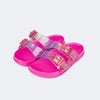 Chinelo Infantil Fun Glee Duas Fivelas Animal Print Pink