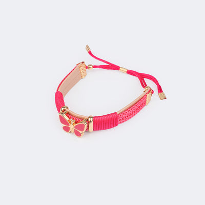 Pulseira Infantil Pampili Borboleta Pink - pulseira de borboleta