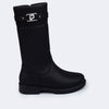 Bota Cano Alto Infantil Pampili Safira Montaria Preta