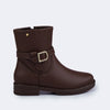 Bota Infantil Feminina Safira Montaria com Fivela Marrom