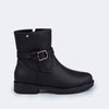 Bota Infantil Feminina Safira Montaria com Fivela Preta