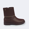 Bota Infantil Pampili Safita Montaria com Strass Marrom Escuro