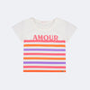 Camiseta Infantil Pampili Cetim Amour Off White