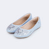 Sapatilha Infantil Pampili Super Fofura Tachas Espelhadas Azul Sky