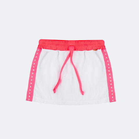 Short Saia Infantil Pampili Tule Branco - short infantil