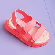 Sandália Papete Infantil Pampili Petit Velcro Triplo Coral Start