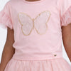 Camiseta Infantil Pampili Borboleta Salmão