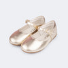 Sapatilha de Couro Infantil Feminina Ceci Fivela Dourada