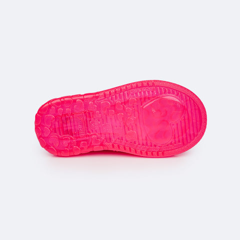 Tênis de Led Infantil Pampili Sneaker Luz Pink Maravilha