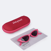 Óculos de Sol Infantil KidSplash! Proteção UV Gatinho Pink - frente do óculos gatinho