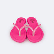 Sandália Chinelo Infantil Pampili Iris Strass Pink Fluor