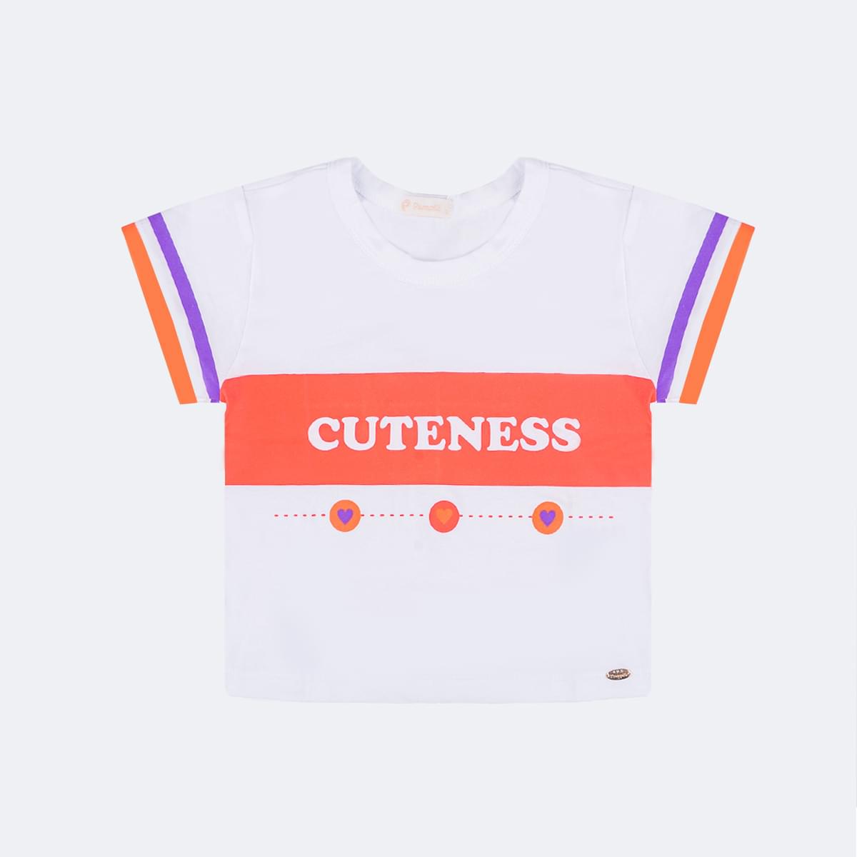 Camiseta Infantil Pampili Cuteness Branca - camiseta infantil
