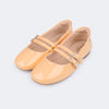Sapatilha Infantil Feminina Ballet Verniz Pessêgo