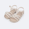 Sandália Infantil Primeiros Passos Pampili Mili Tiras Cruzadas Nude