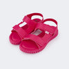 Sandália Papete Infantil Feminina Candy Fecho Perfuro Pink