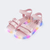 Sandália de Led Infantil Feminina Lulli Fecho Borboleta Rosa