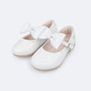 Sapato Infantil Pampili Mini Angel Laço Removível Verniz Branco