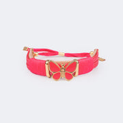 Pulseira Infantil Pampili Borboleta Pink - pulseira infantil pink