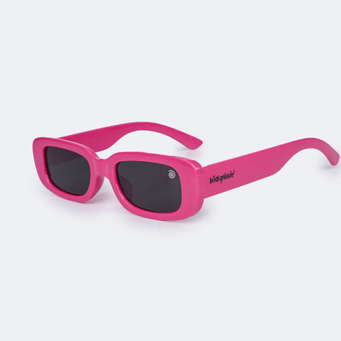Óculos de Sol Infantil KidSplash! Proteção UV Retrô Pink - frente do óculos