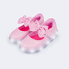 Tênis de Led Pampili Sneaker Luz Mary Jane Laço Rosa Claro