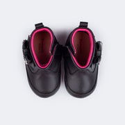 Bota de Bebê Nina Laço Preta