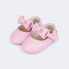 Sapato de Bebê Pampili Nina com Laço Rosa