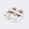 Sapato de Bebê Pampili Nina com Laço Branco