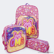 Mochila de Rodinhas Infantil Pampili OMG Pink