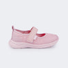 Tênis Infantil Feminino Mini Soft  Mary Jane Telado Rosa