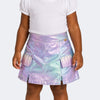 Short Saia Infantil Feminino Mini Prata Holográfico