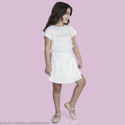 Camiseta Infantil Pampili Fashion Off White