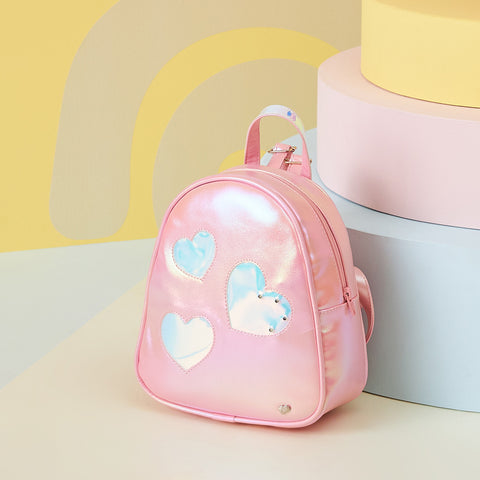 Mochila de Led Infantil Pampili Iluminar Rosê Holográfica