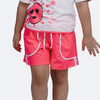 Short Infantil Pampili Gorgurão Rosa Neon