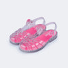 Sandália Infantil Pampili Glee Valen Transparente Gliter Rosa