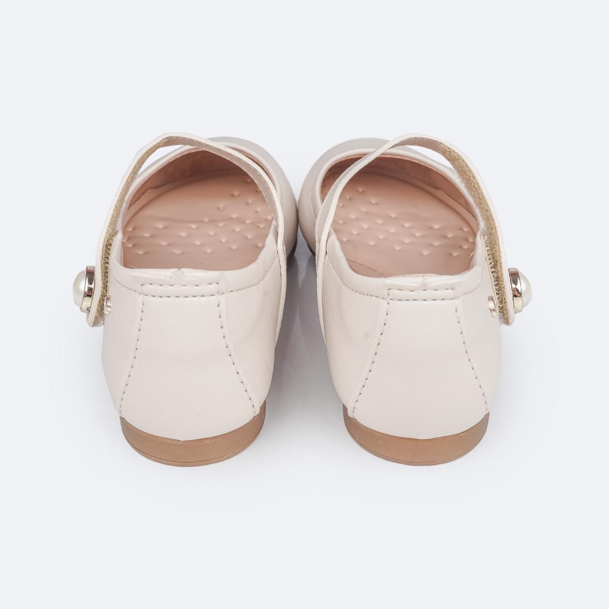 Sapato Infantil Pampili Angel Tira Superior Pérola Nude