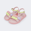 Sandália Infantil Pampili Flower Laço Duplo Colorida