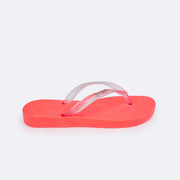 Chinelo Infantil Pampili Love Coral Luz - Vem com necessaire!