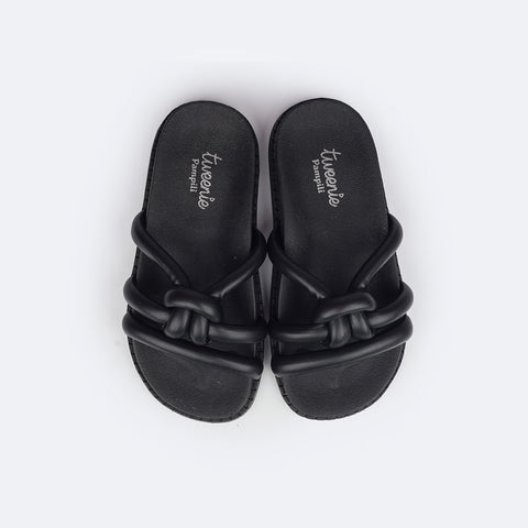 Sandália Slide Feminina TWN Zaya Slide Comfy Preta