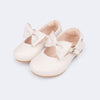 Sapato Infantil Feminino Pampili Angel com Laço Removível Nude