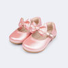 Sapato Infantil Pampili Angel Perolada com Laço Removível Rosa