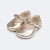 Sapato Infantil Pampili Mini Angel Laço com Brilho Dourado