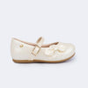 Sapato Infantil Pampili Mini Angel com Laço Pérola Nude